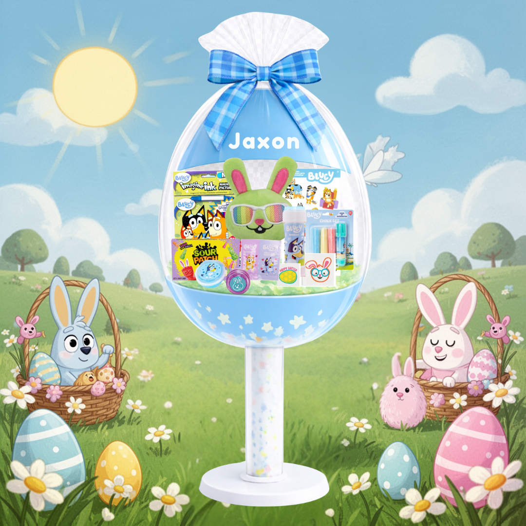 Bluey Inspired Easter Egg Basket (Boy)